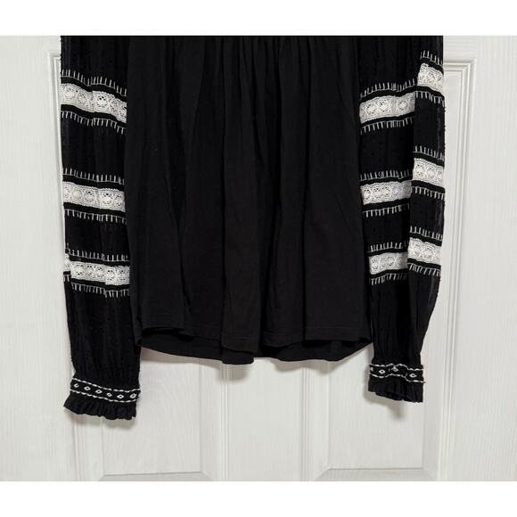 Maeve Anthropologie Women's Black Winona Lace Top Size Small - Picture 10 of 12